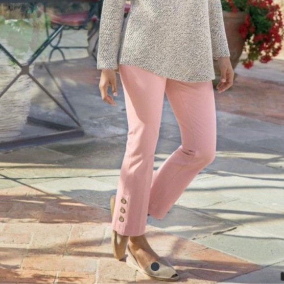 NWT - Soft Surroundings Mini Boot/Ankle Pants - dusty pink - Size 1X - Picture 1 of 4